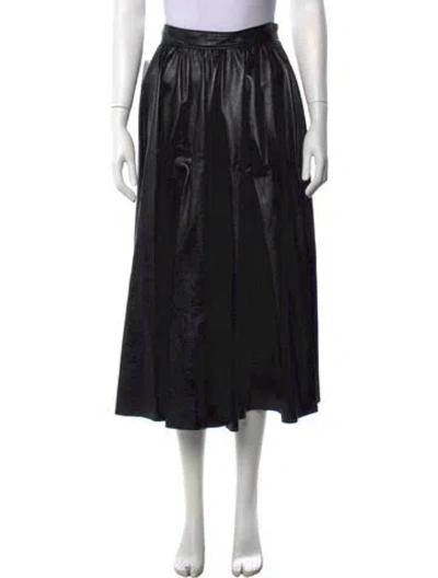 Pre-owned Msgm Midi Length Skirt In Black