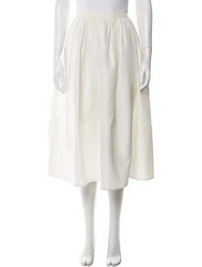 Pre-owned Msgm Midi Length Skirt In Neutral