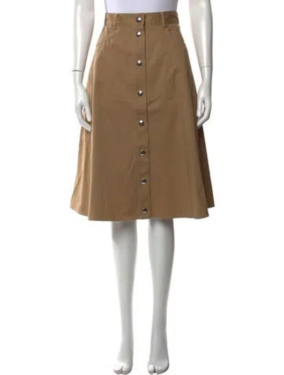 Pre-owned Msgm Midi Length Skirt In Neutrals