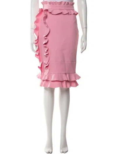 Pre-owned Msgm Midi Length Skirt In Pink