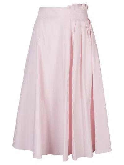 Msgm Midi Skirt In Pink