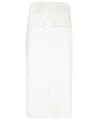 Msgm Woman Midi Skirt White Size 4 Polyester In White