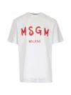 Msgm Milano T-shirt Mit Grafik In White