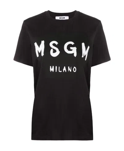 MSGM LOGO PRINT T-SHIRT