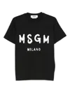 Msgm Milano Logo T-shirt In Black