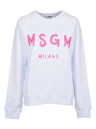 Msgm Milano Sweatshirt In Optical White
