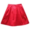 Msgm Mini A-line Skirt In Red Acetate In Red