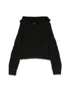 Msgm Mini Cozy Hoodie For Girls In Black
