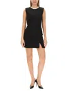 Msgm Mini Cut Out Dress In Black