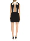 Msgm Mini Cut Out Dress In Black