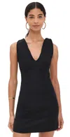 Msgm Mini Dress Black In Black
