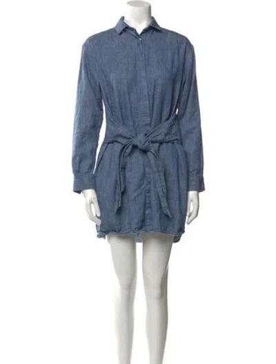 Pre-owned Msgm Mini Dress In Blue