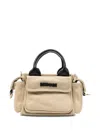 Msgm Mini Flap-pocket Tote Bag In Neutral