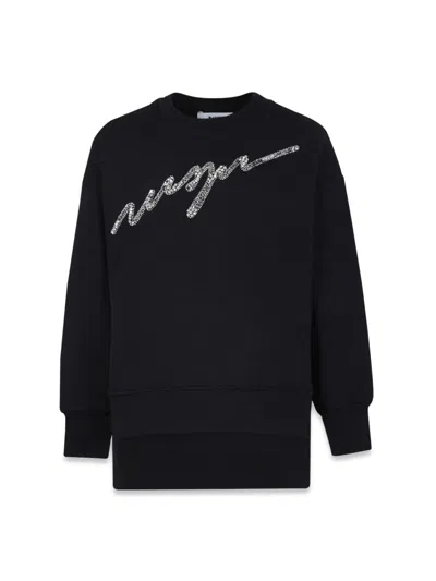 Msgm Mini Fleece Dress For Girls In Black