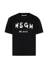 Msgm Mini Graphic T-shirt For Boys In Black