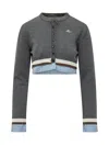 Msgm Mini Knit Sweater In Grey