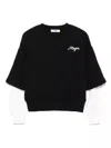 Msgm Mini Logo Graphic T-shirt For Boys In Black