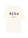 Msgm Mini Short Sleeve T-shirt For Boys In White