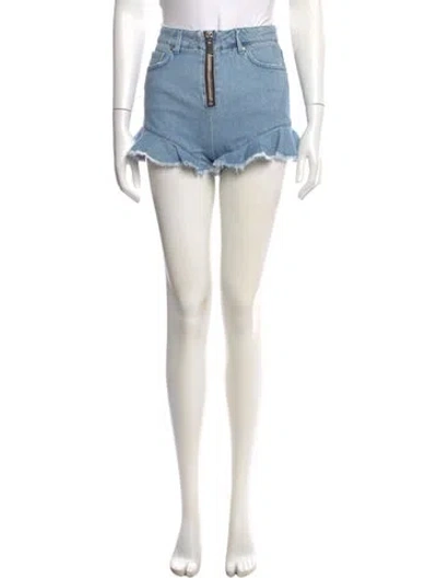 Pre-owned Msgm Mini Shorts In Blue