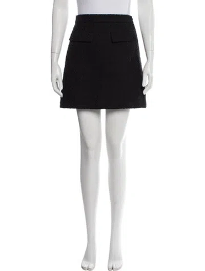 Pre-owned Msgm Mini Skirt In Black