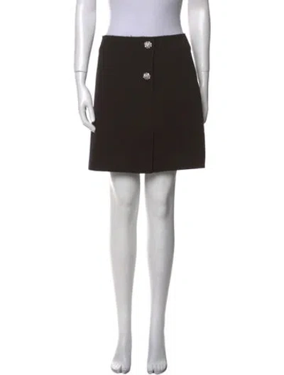 Pre-owned Msgm Mini Skirt In Black