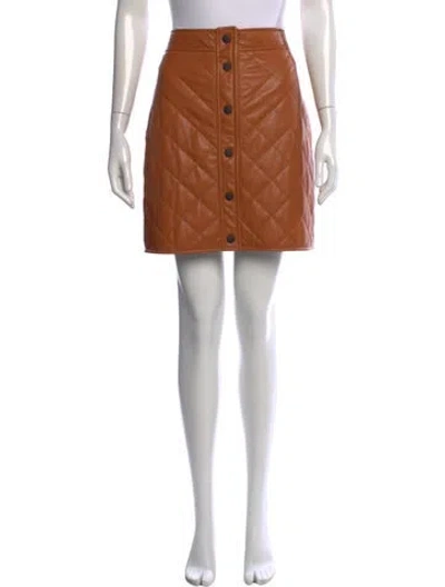 Pre-owned Msgm Mini Skirt In Brown