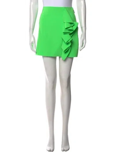 Pre-owned Msgm Mini Skirt In Green