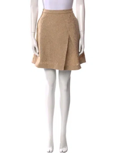 Pre-owned Msgm Mini Skirt In Neutral