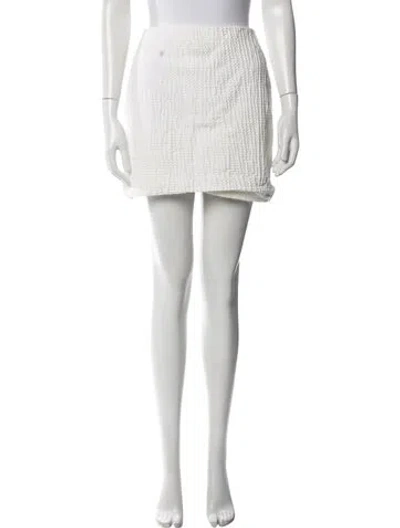 Pre-owned Msgm Mini Skirt In Neutral