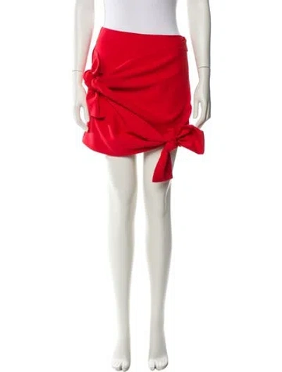 Pre-owned Msgm Mini Skirt In Red