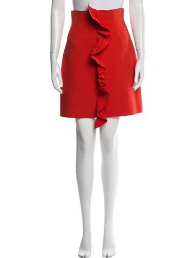 Pre-owned Msgm Mini Skirt W/ Tags In Orange