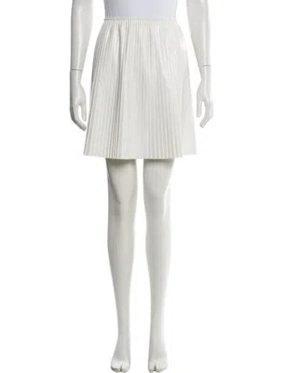 Pre-owned Msgm Mini Skirt In White