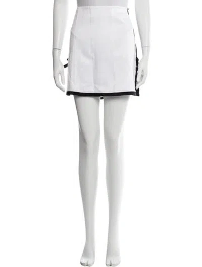 Pre-owned Msgm Mini Skirt In White