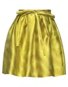 Msgm Mini Skirts In Acid Green