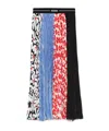Msgm Mix-print Midi Skirt In Multi