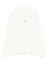 Msgm Mock-neck Logo Top In White