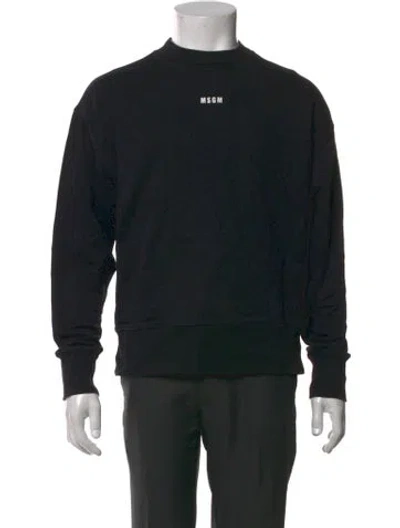 Pre-owned Msgm Mock Neck Long Sleeve Sweatshirt In Black