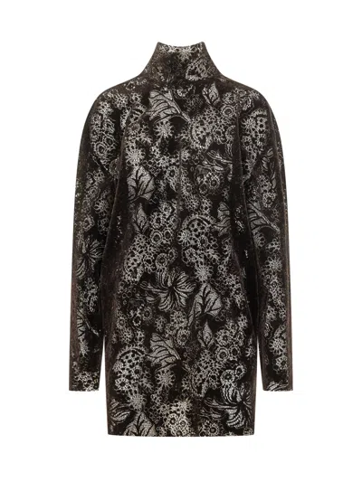 Msgm Modern Evening Gown In Brown
