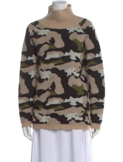 Pre-owned Msgm Mohair Camouflage Print Sweater In Neutral