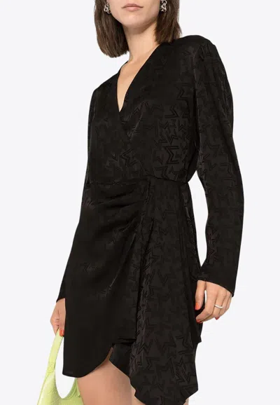 MSGM MONOGRAM JACQUARD MINI DRESS