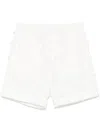 Msgm Motif-embroidered Shorts In White