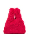 Msgm Bag In Fuchsia Faux Fur In Red