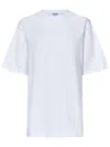 Msgm White Cotton Jersey T-shirt With Graphic Print