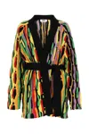 Msgm Cotton Tie-waist Knit Cardigan
