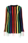 Msgm Multicolor Cotton Sweater In Multicoloured