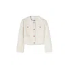 Msgm Multicolor Polyester Coat In White