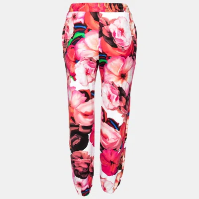 Msgm Multicolor Printed Cotton Track Pants