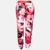 Msgm Multicolor Printed Cotton Track Pants In Red