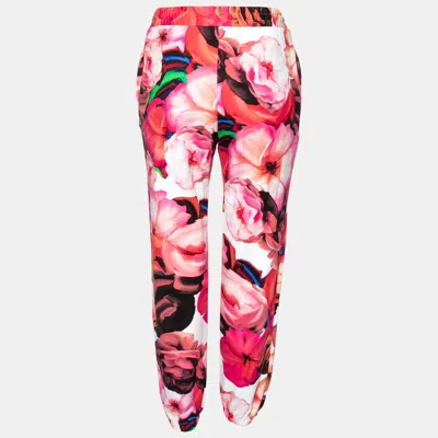 Pre-owned Msgm Multicolor Printed Cotton Track Pants S