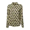 Msgm Multicolor Printed Viscose Satin Shirt